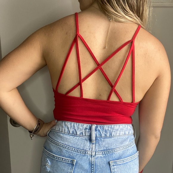 Forever 21 Red Bodysuit - Picture 3 of 7